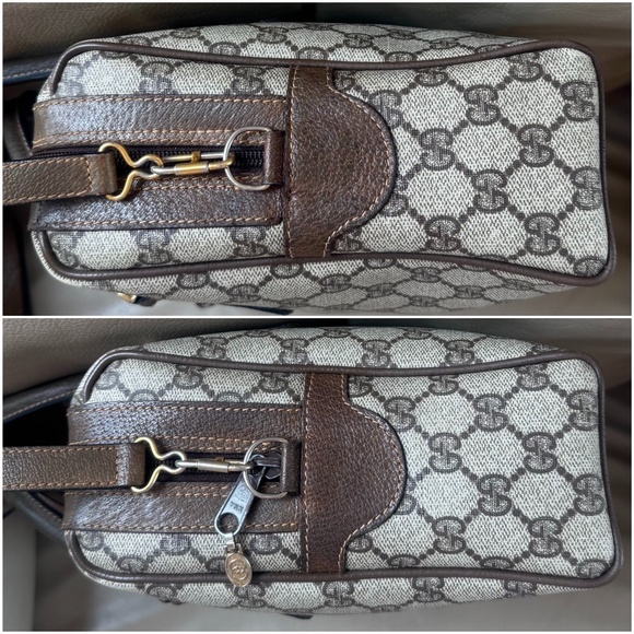 Authenticated Vintage Gucci Ophidia Web Monogram Canvas Leather Shoulder Bag - Picture 3 of 16